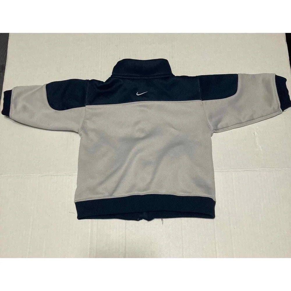 Nike Baby Track Jacket Basketball‎ Logo Gray Navy Full Zip Long Sleeve 18M